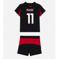 AC Milan Christian Pulisic #11 Domáci Detský futbalový dres 2025-26 Krátky Rukáv (+ trenírky)